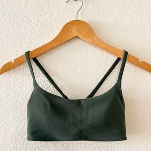 Lululemon Wunder Train Strappy Racer Bra A/B Size 4 Dark Forest